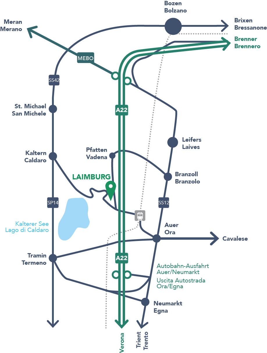 Directions to the Research Centre Laimburg